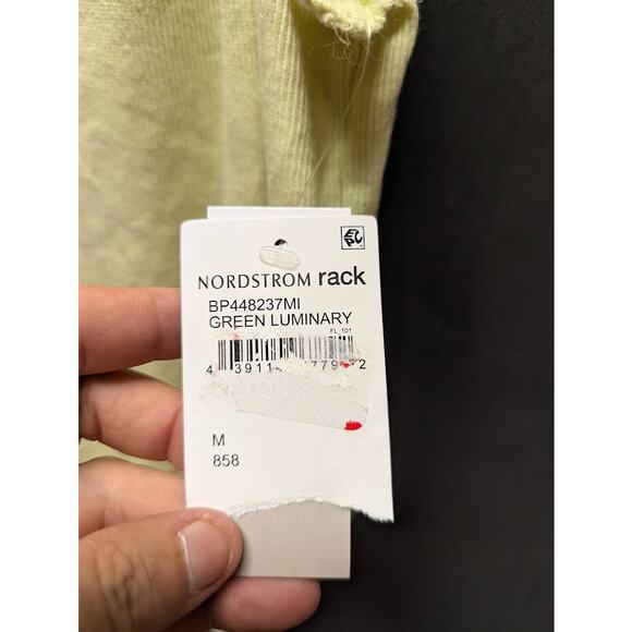 BP. Women's MEDIUM Square Neck Sleeveless Thong Bodysuit Green Luminary ribbed - Picture 6 of 6